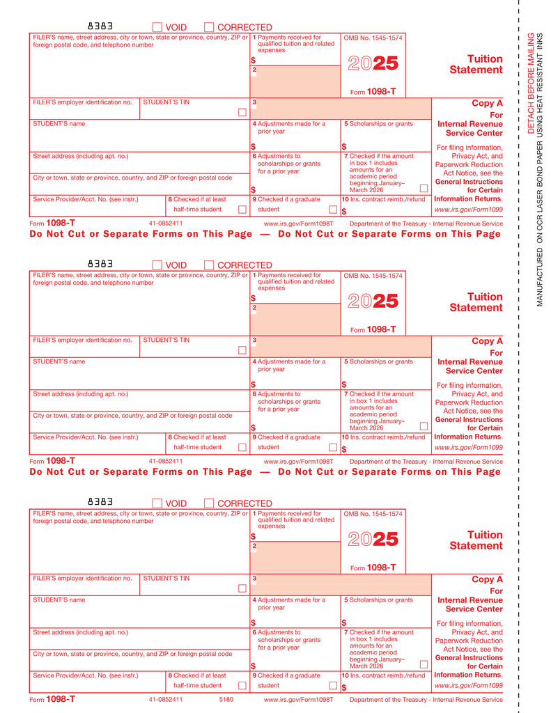 1098-T, Federal Copy A
