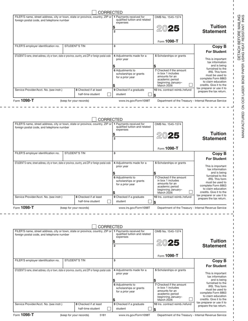 1098-T, Student Copy B