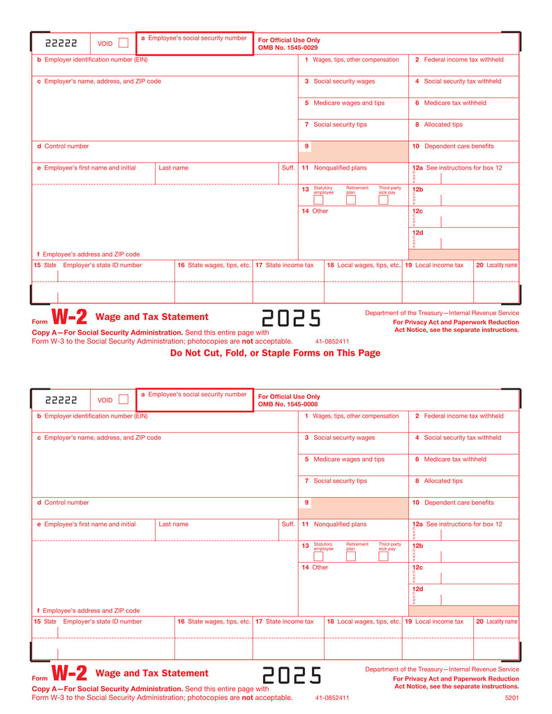 W-2 Federal IRS Copy A