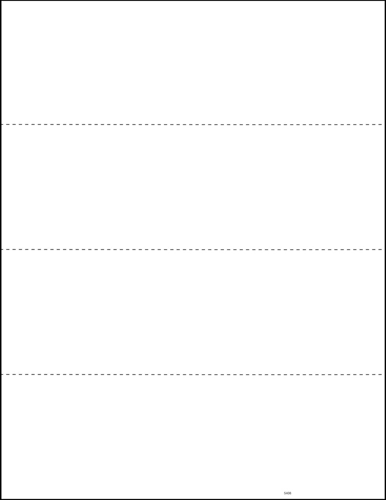 W-2, 4-Up Horizontal, Blank, w/o Backer