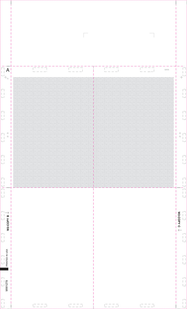 W-2 Blank, 4-Corner w/ Instructions, EZ-Fold Duplex, 14", (500 Forms)