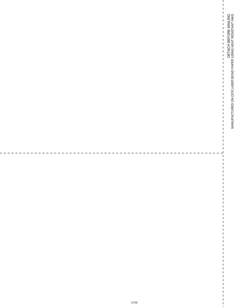1099-MISC Blank, Copy B, 2-Up, Stub, w/ Backer