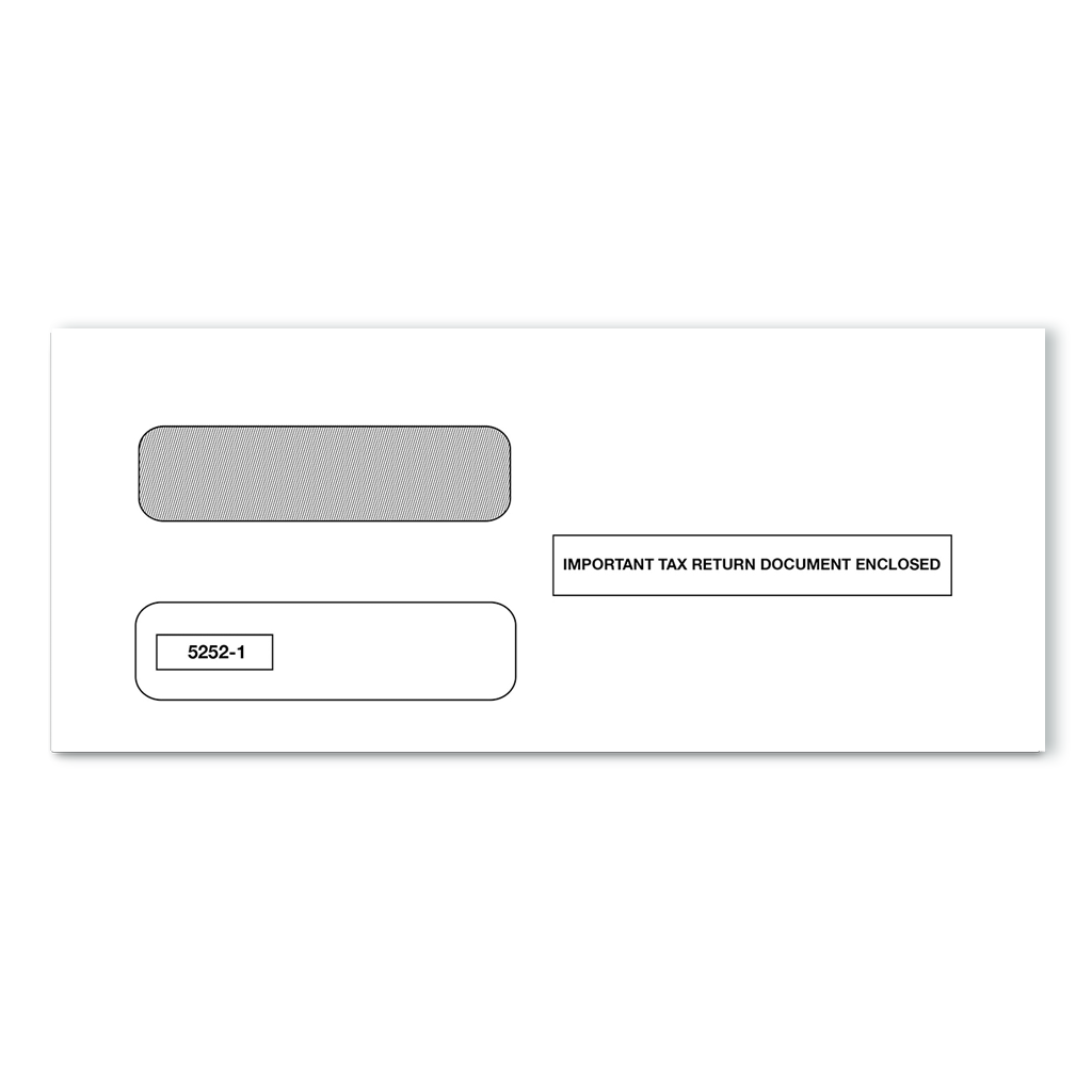 Double Window 3-Up 1099 Envelope (52521)