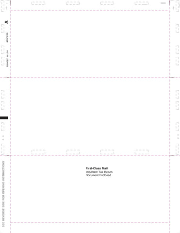 1099-MISC Pressure Seal, Blank w/ Backer, Z-Fold, 11" (500 Forms)