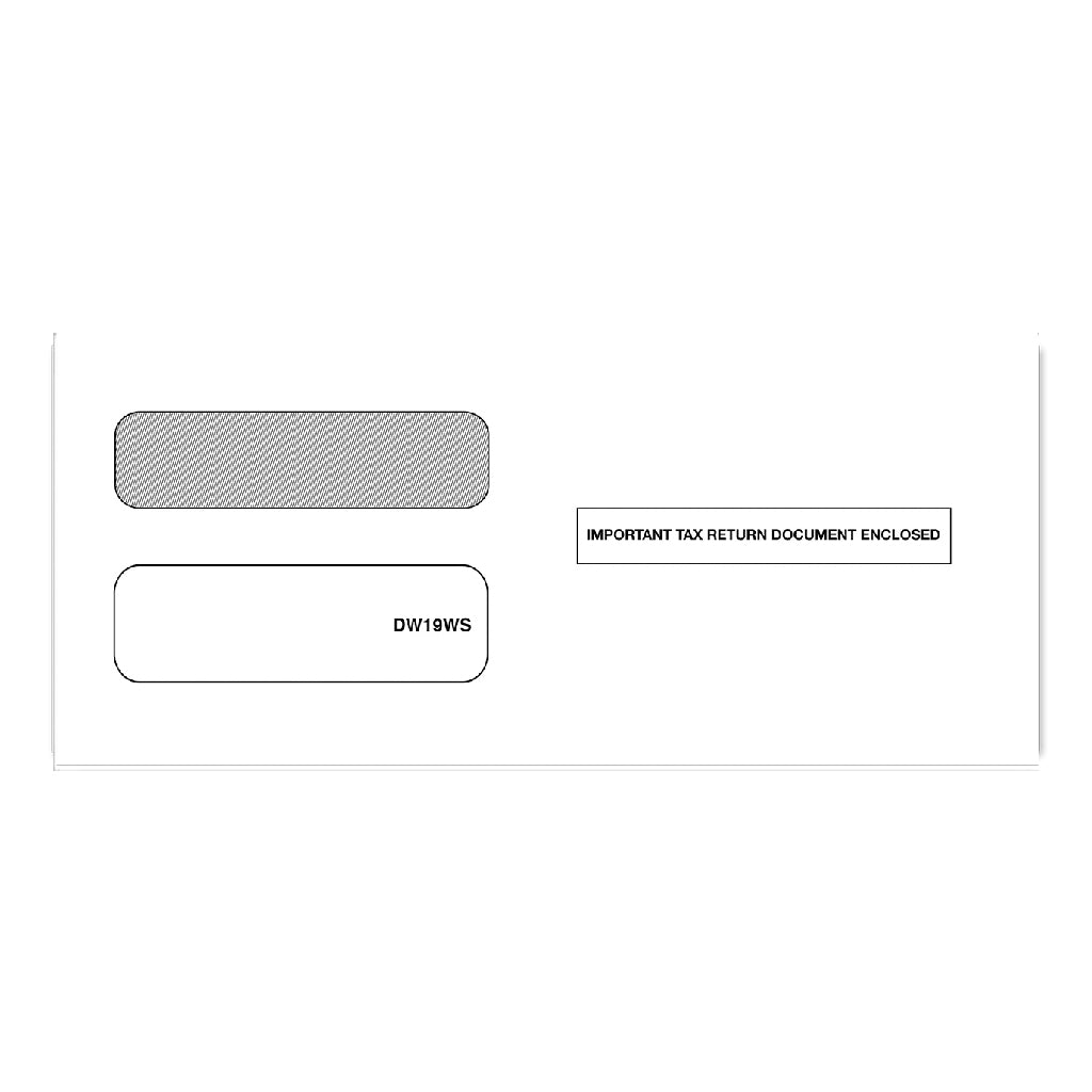 Double Window 1099 Envelope DW19WS - Wide - Self Seal