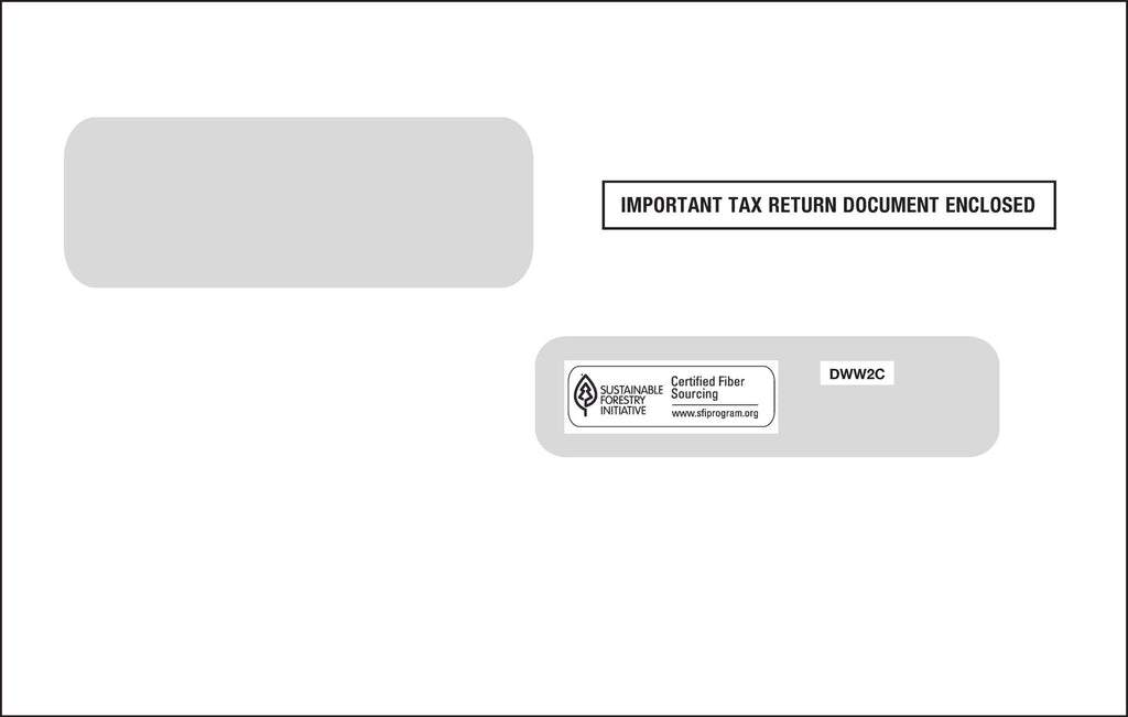 Double Window W-2C Envelope DWW2C