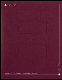Window Tax Folder - Diamond Design, Side Staple, Pocket - Navy Blue
