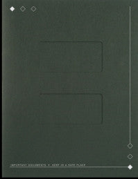 Window Tax Folder - Diamond Design, Top Staple - Navy Blue