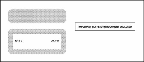 Double Window Mult Acct Envelope Style J (12122) - Self Seal