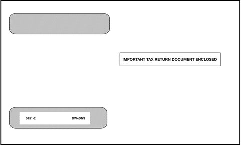 Double Window W-2 Envelope for L4DN - Self-Seal (DW4DNS or 51512)