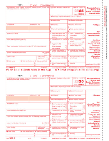 1099-B, 2-Up, Fed Copy A