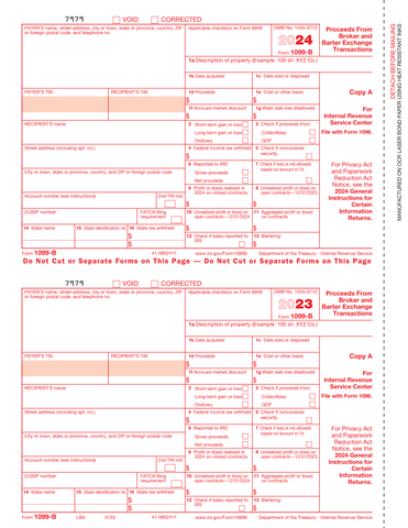 1099-B, 2-Up, Fed Copy A