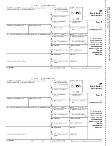 5498-IRA Trustee or Issuer Copy C