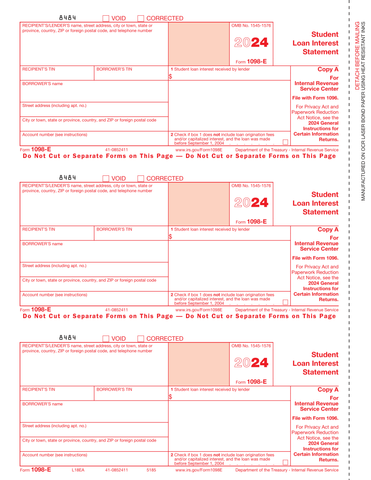 1098-E, Federal Copy A