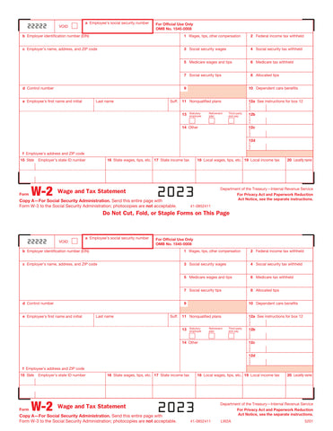 W-2 Federal IRS Copy A