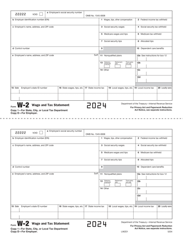 W-2 Employer Copy 1 or D State or City