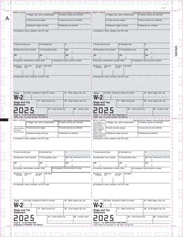 W-2 Pressure Seal Tax Forms