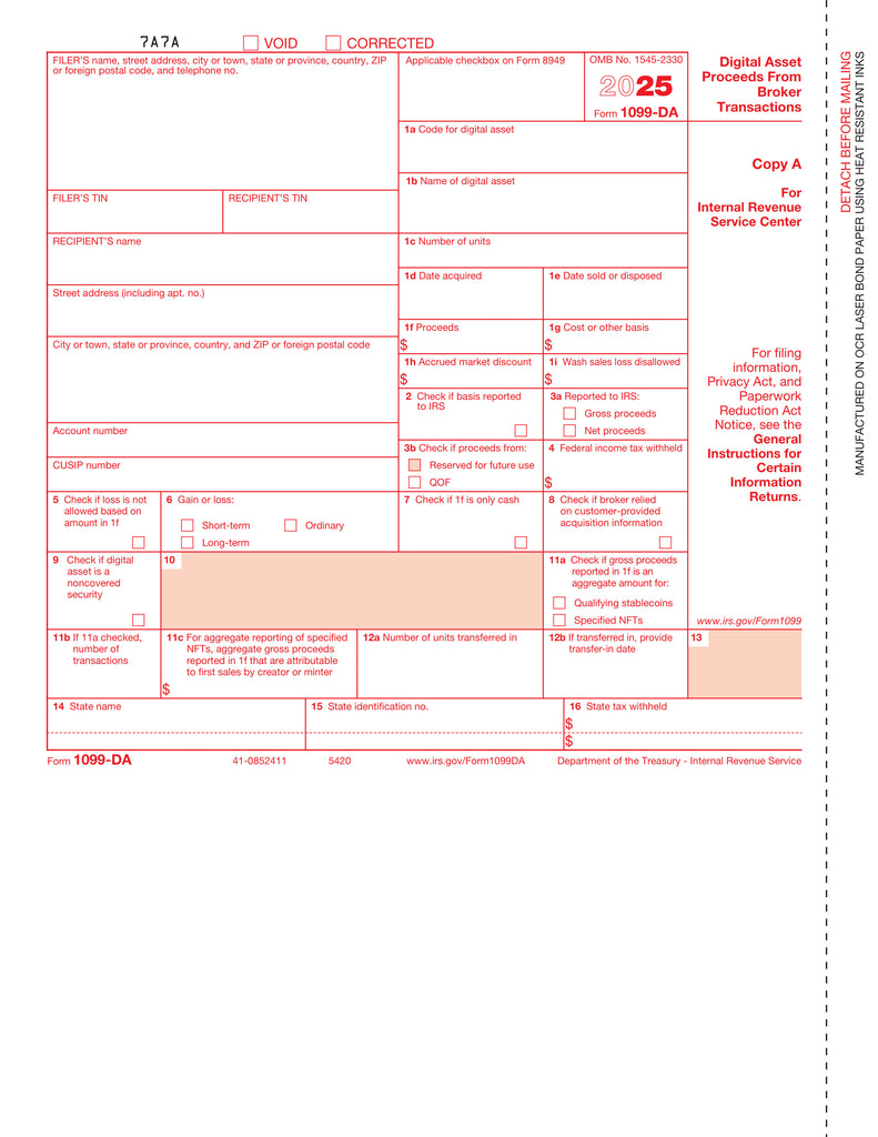1099-DA, IRS Copy A