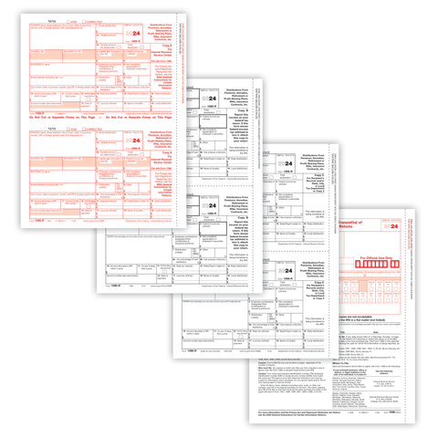 1099-R Set, 6-Part, Copy A,B,C,D,1,2