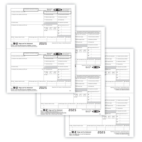 W-2 Set, 5-Part, 2-Up