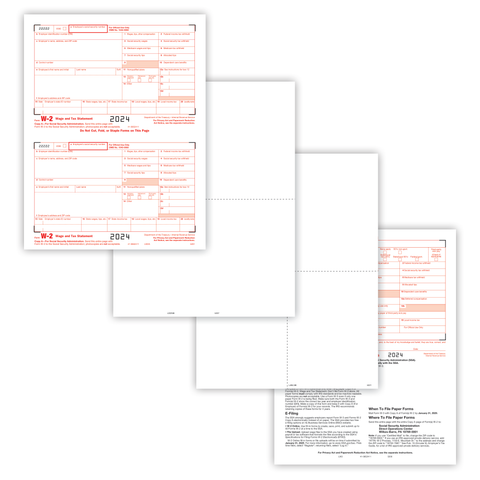 W-2 Set, Blank, 4-Part