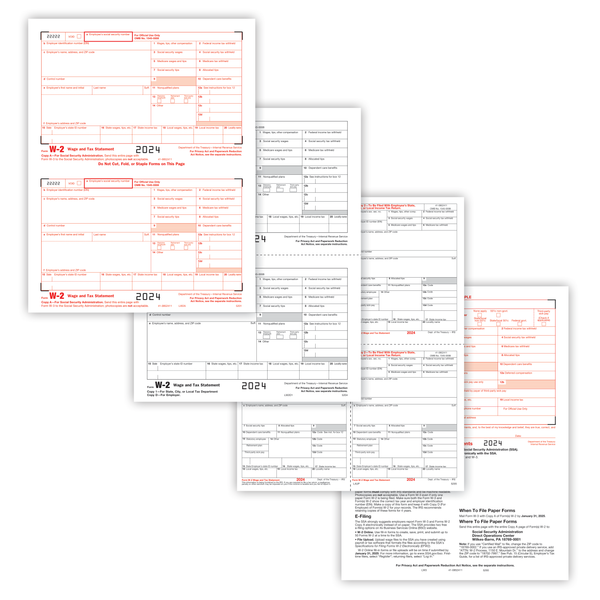 W-2 Set, 8-Part, Alternate Package – W-2TaxForms.com
