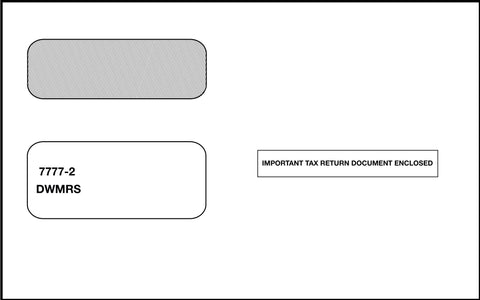 Double Window 1099 Misc. Envelope (DWMRS) - Self Seal