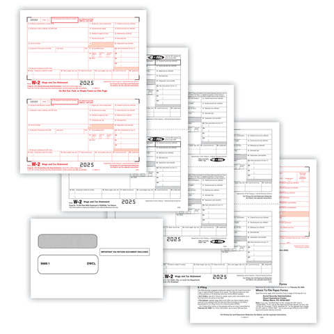 W-2, 2-Up, Employee Copy B and C Combined
