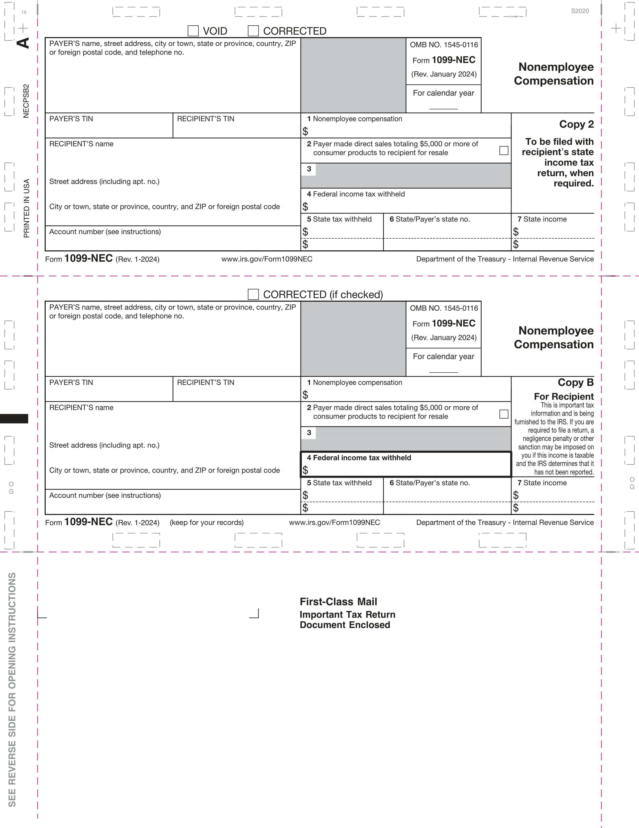 1099 Misc Tax Form - Pressure Seal – W-2TaxForms.com