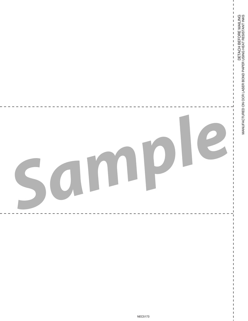 1099-NEC Blank, Copy B & C, 3-Up, w/ Backer