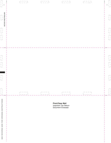 1099-NEC Blank, w/Backer, 2-Up, Z-Fold, 11" (500 Forms)