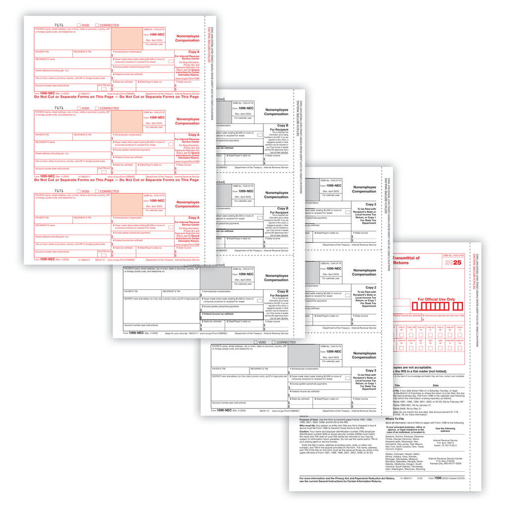 1099-NEC Set, 3-Part