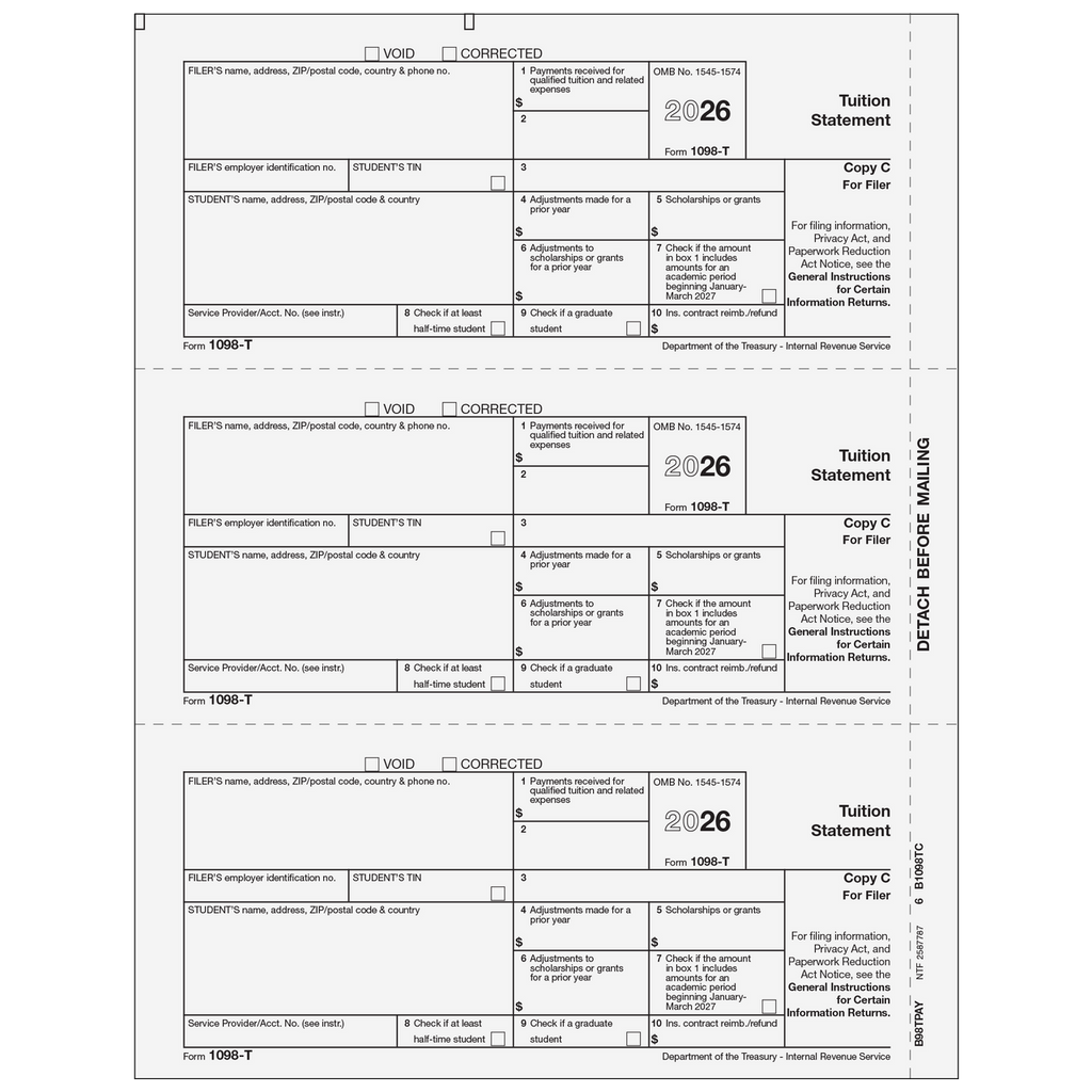 1098-T, Filer or State Copy C