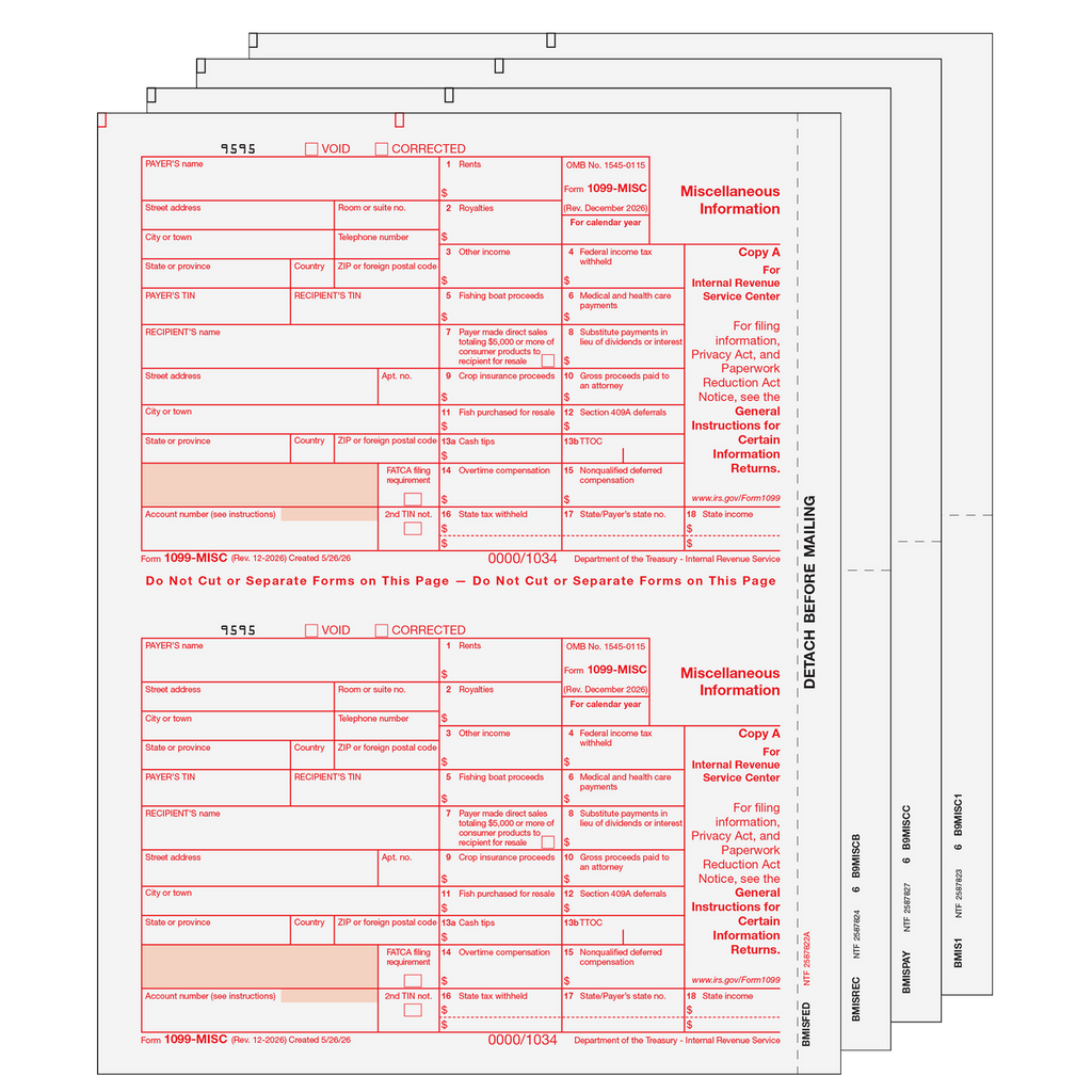 1099-MISC Set, 4-Part