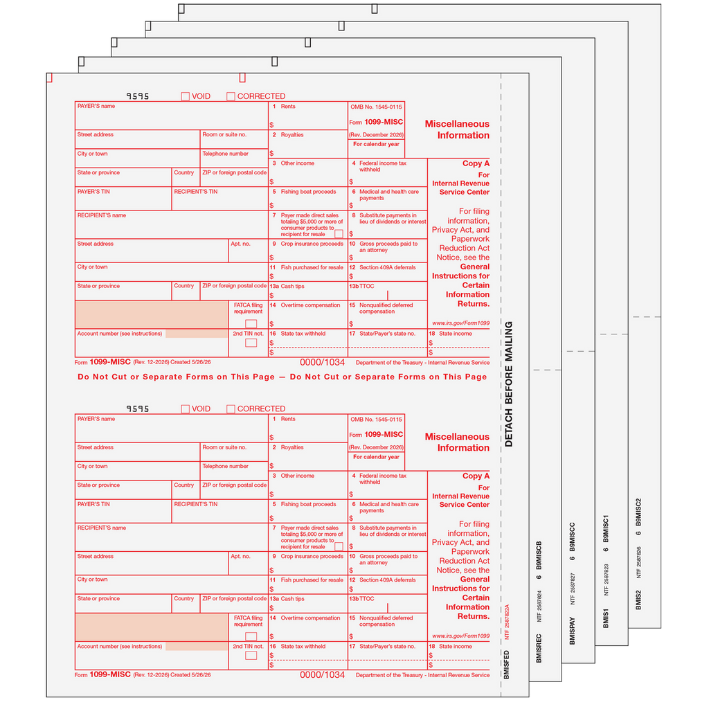 1099-MISC Set, 5-Part