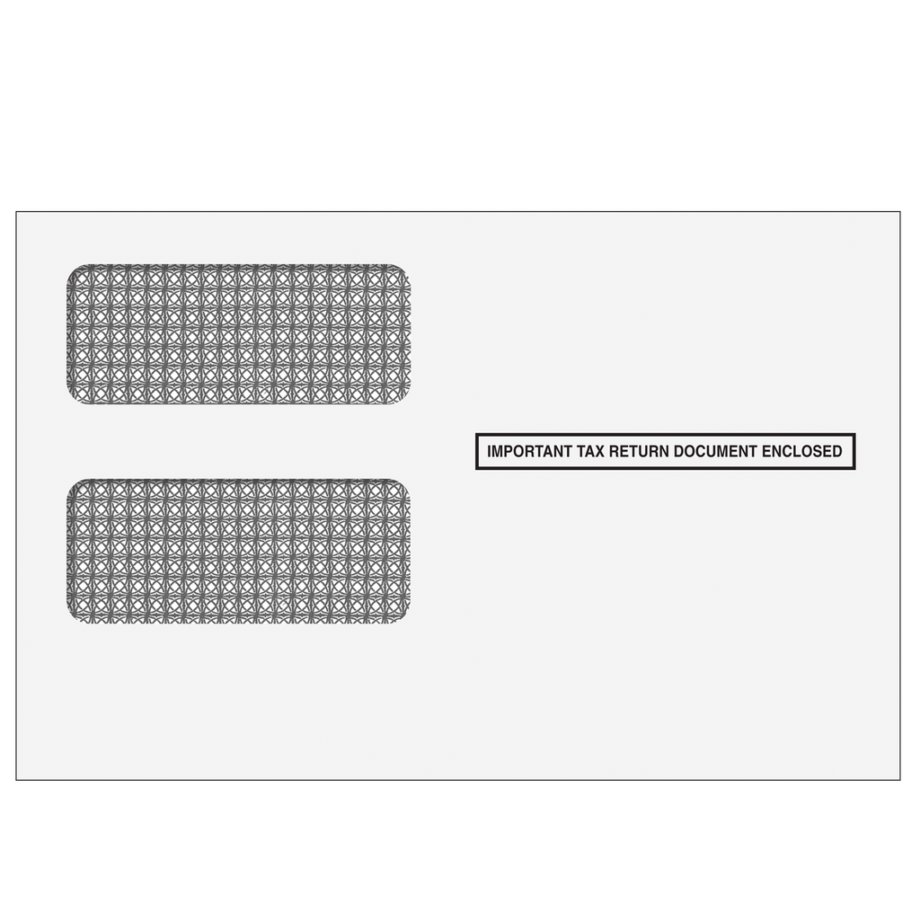 Double Window 1099 Misc. Envelope (DWMRS or 77772) - Self Seal