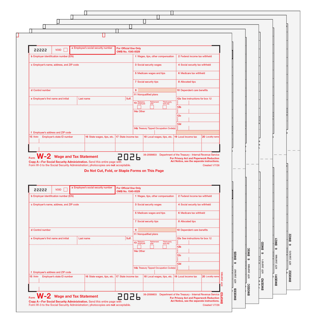 W-2 Set, 6-Part