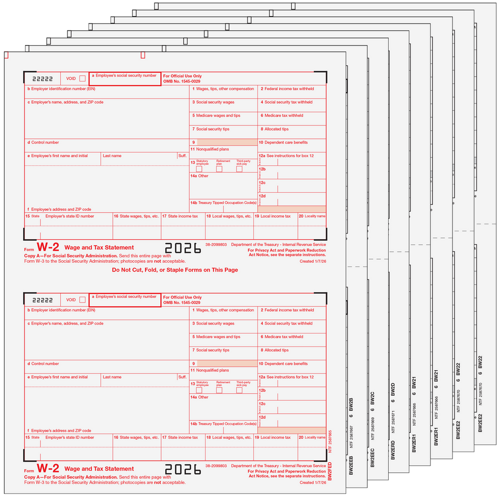 W-2 Set, 8-Part