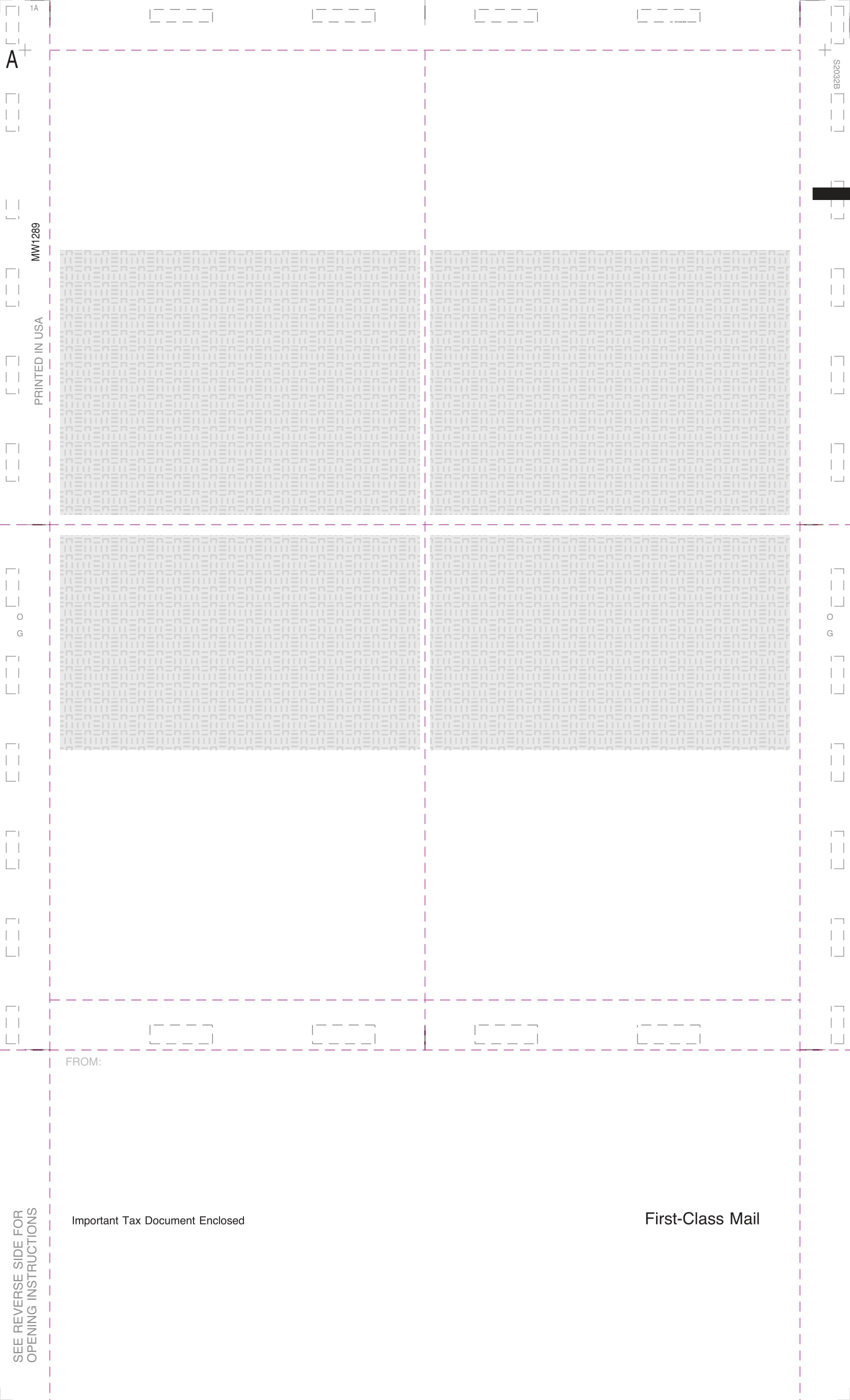 W-2 Pressure-Seal, 4-Up Box, w/ Printed Backer Copy B and C