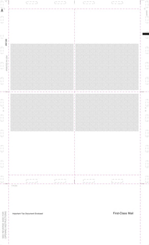W-2 Pressure-Seal, 4-Up Box, w/ Printed Backer Copy B and C, EZ-Fold Simplex, 14" (500 Forms)