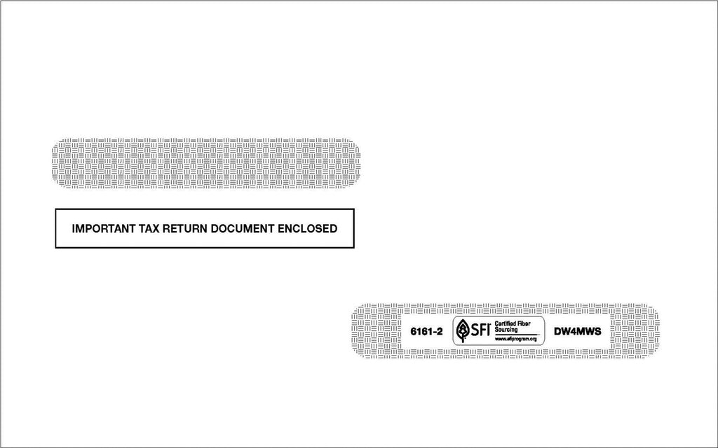 Double Window Envelope for L4UPW - Self-Seal (DW4MWSS)