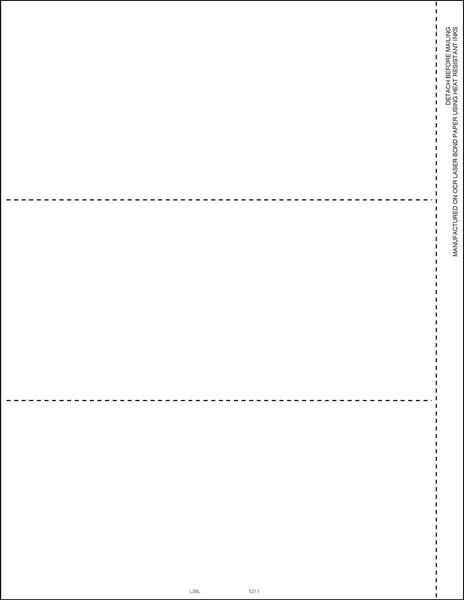 W-2 Blank, 3-Up, w/ Backer Instructions and Stub – W-2TaxForms.com