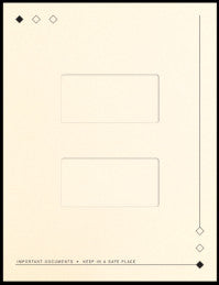 Window Tax Folder - Diamond Design, Side Staple, Forest Green